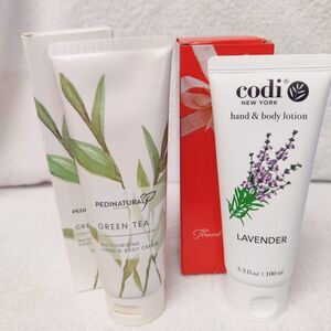 Codi New York Lavender and Pedinatural Green Tea Hand Body Lotions 3.3oz NEW